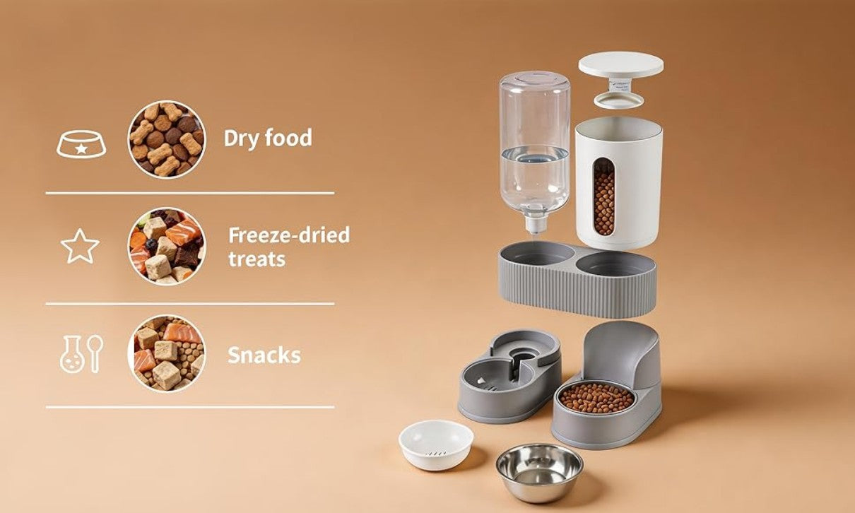 Gravity Water And Food Dispenser
